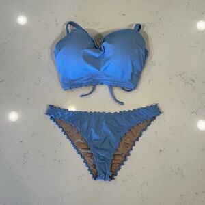 Shade & Shore Women’s Bikini Top and Bottom, 36DD top & L bottoms